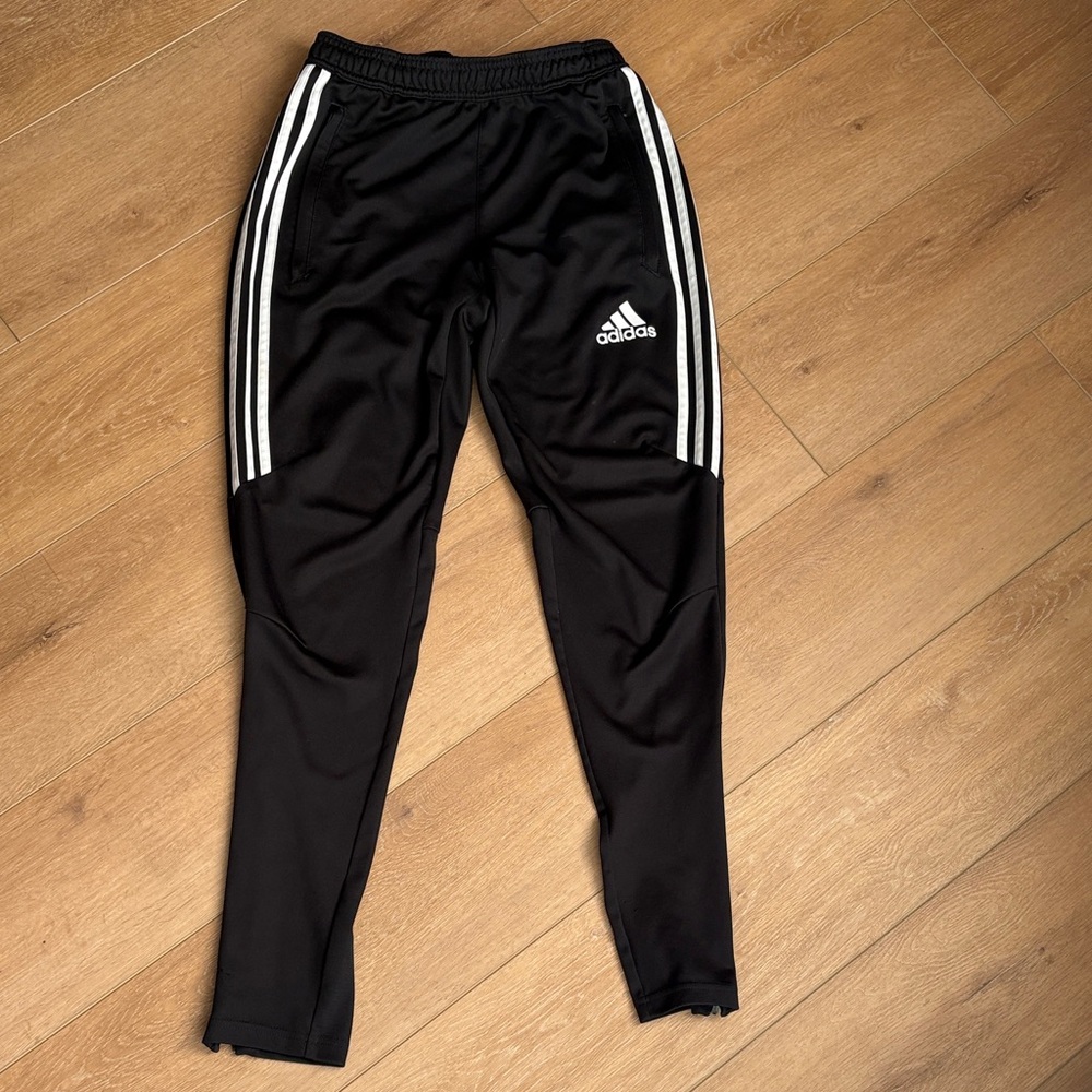 Adidas Climacool Women’s Black & White Joggers, Zipper Bottom, Size Small.